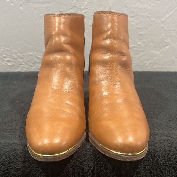 🔥🔥 COACH Waldorf Cinnamon Tan Leather Ankle Boots Booties Women Sz 10B - EUC - Picture 4 of 14
